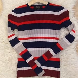 Forever 21 Colorful Striped Sweater Shirt